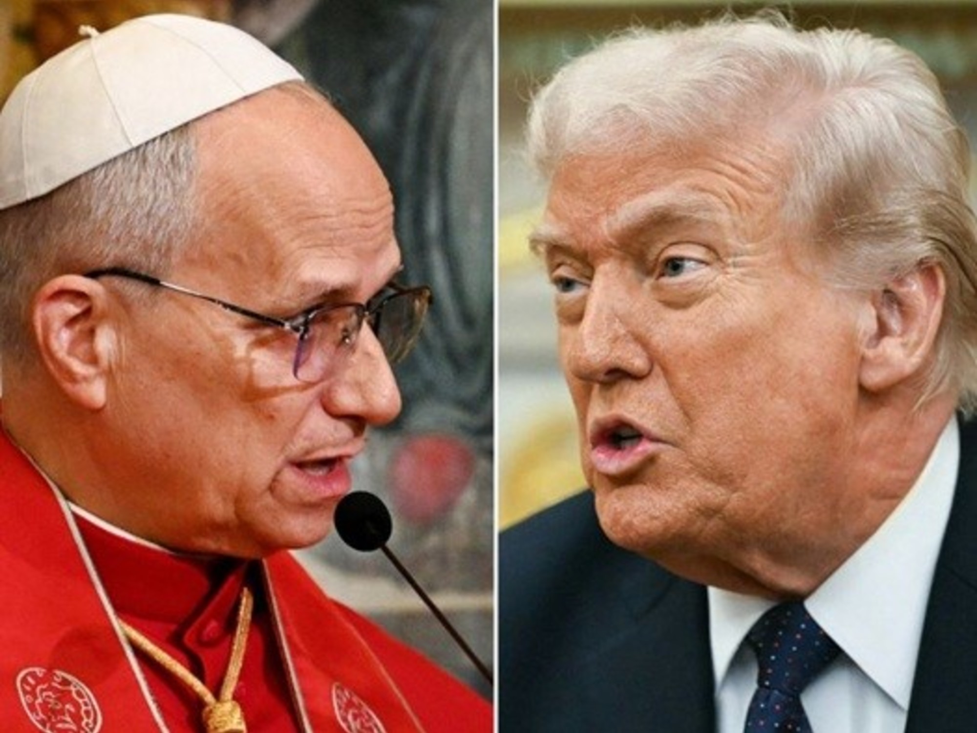 El papa León XIV y el presidente de Estados Unidos, Donald Trump