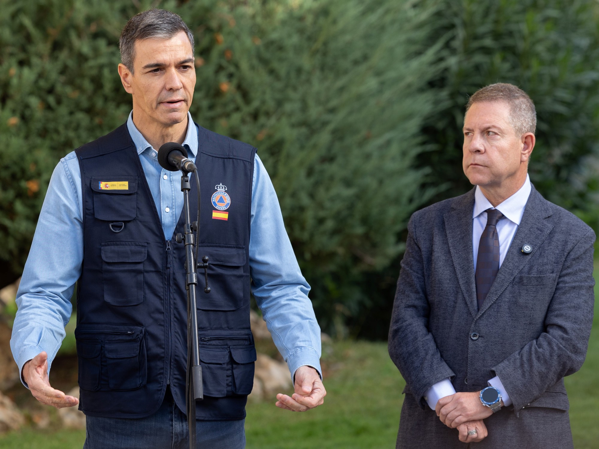 Pedro Sánchez y Emiliano García-Page hablaron este viernes sobre el choque de trenes en Toledo